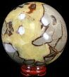 Polished Septarian Sphere - With Stand #43857-1